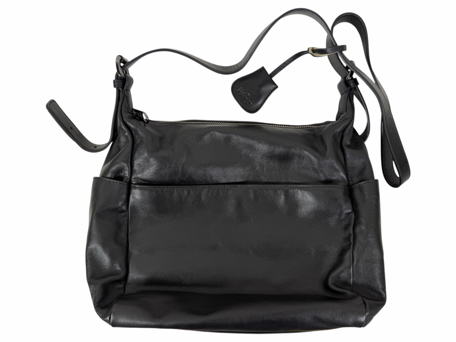 Black Leather Kipling Handbag 13'W x 9'H