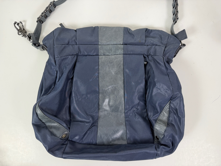 Navy Blue Kipling Hobo Bag With Monkey Charm 14'W x 12'H [Photo 4]