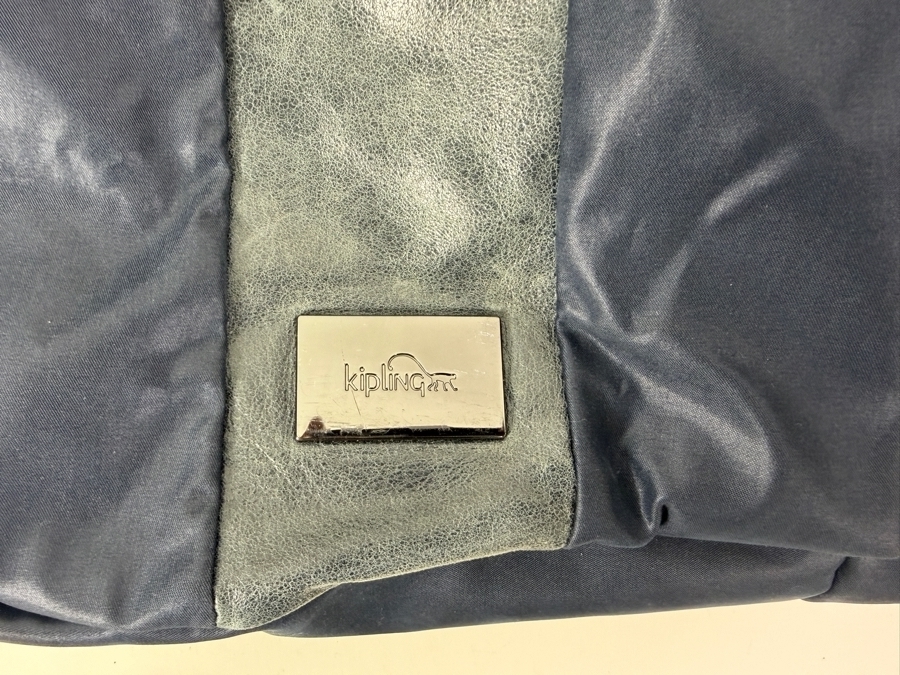 Navy Blue Kipling Hobo Bag With Monkey Charm 14'W x 12'H [Photo 3]