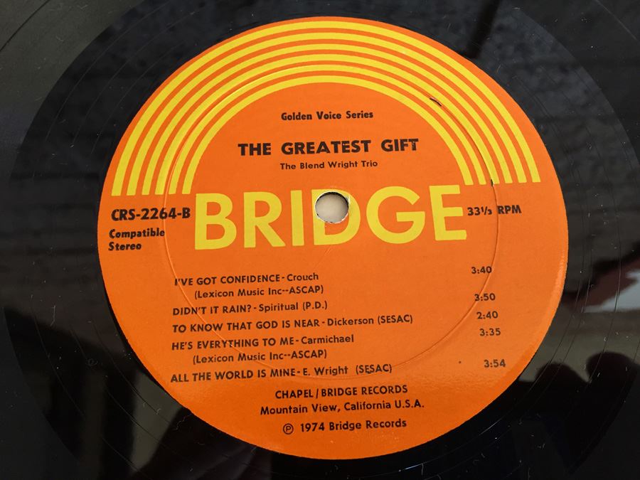 Blend Wright Trio, The - The Greatest Gift - Bridge - CRS-2264 [Photo 6]