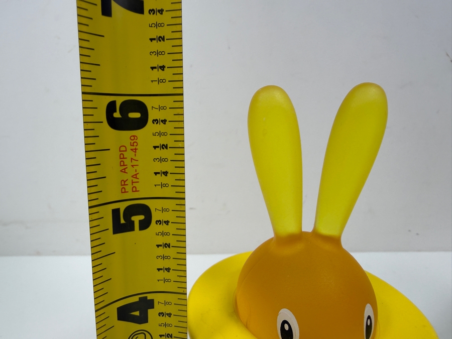 (2) Vintage Alessi Magic Bunny Toothpick Holders, Designed By Stefano Giovannoni In 1998, One Blue (New In Box) And One Yellow 
 [Photo 8]