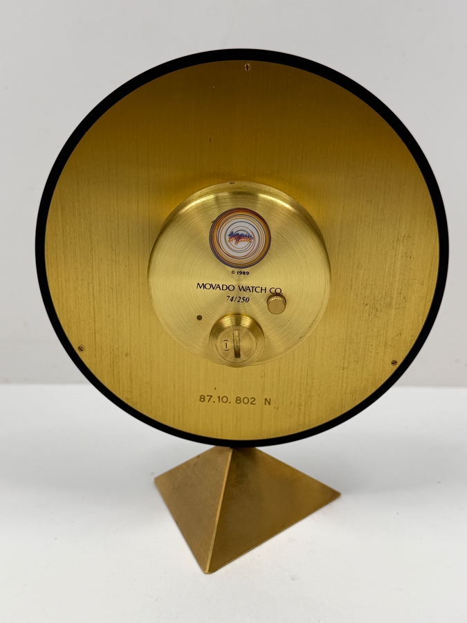 Limited Edition 74/250 Movado Love Star Desk Clock Designed By Kinetic Artist Yaacov Agam In 1989 8'H [Photo 6]