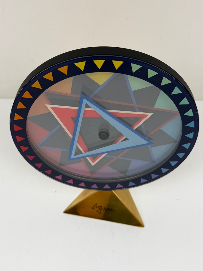 Limited Edition 74/250 Movado Love Star Desk Clock Designed By Kinetic Artist Yaacov Agam In 1989 8'H [Photo 4]