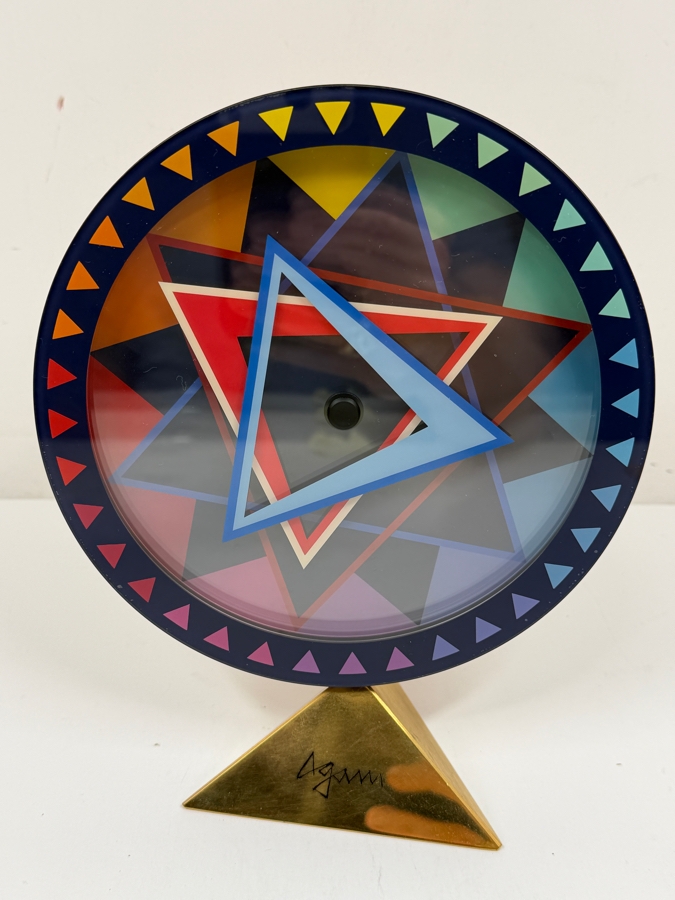 Limited Edition 74/250 Movado Love Star Desk Clock Designed By Kinetic Artist Yaacov Agam In 1989 8'H [Photo 3]