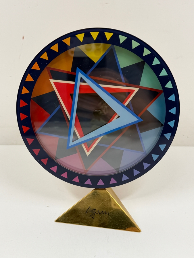 Limited Edition 74/250 Movado Love Star Desk Clock Designed By Kinetic Artist Yaacov Agam In 1989 8'H [Photo 2]