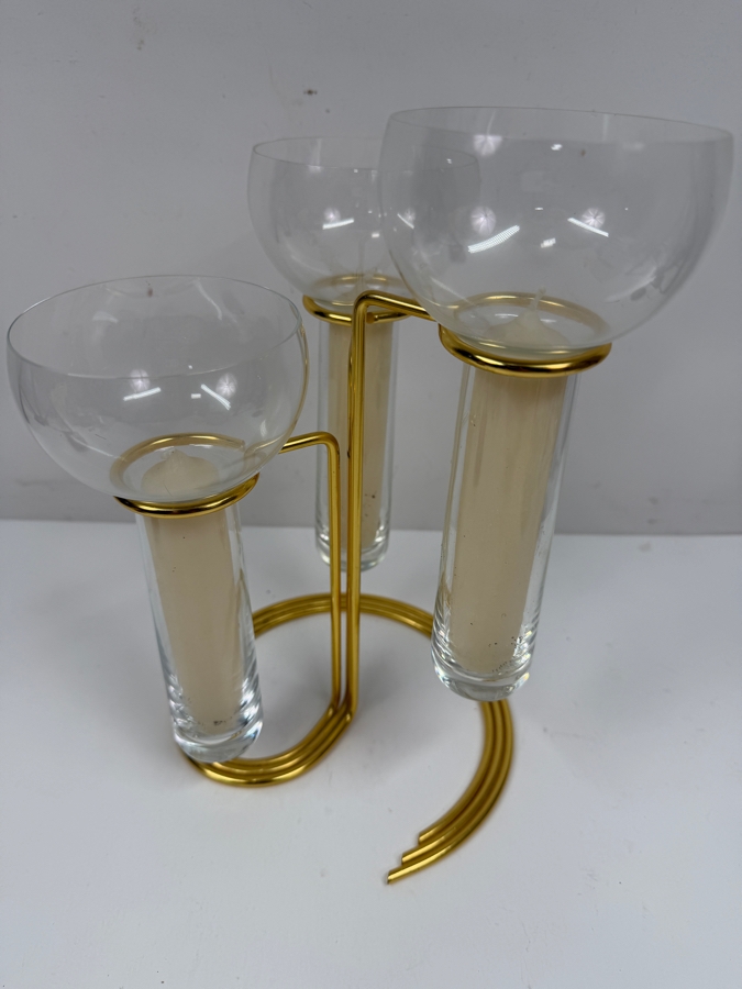 Vintage 1980s Rosenthal Aqualux Candlestick Designed By Johannes Dinnebier For The Rosenthal Studio-Line 12'H [Photo 3]