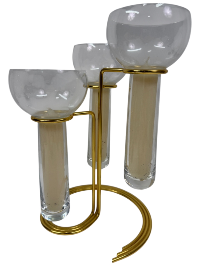 Vintage 1980s Rosenthal Aqualux Candlestick Designed By Johannes Dinnebier For The Rosenthal Studio-Line 12'H