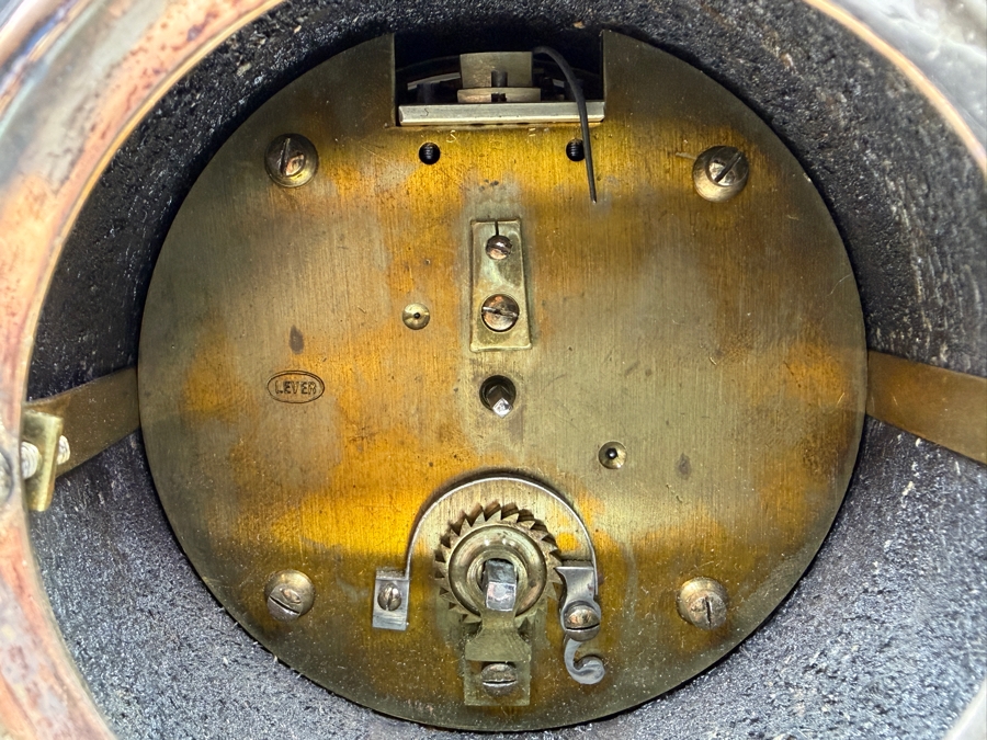 Antique Tortoiseshell And Sterling Balloon Mantle Clock - Needs Servicing 9'H X 5'W [Photo 10]