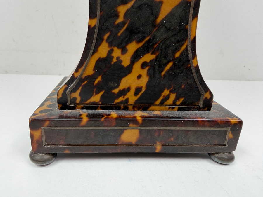 Antique Tortoiseshell And Sterling Balloon Mantle Clock - Needs Servicing 9'H X 5'W [Photo 4]