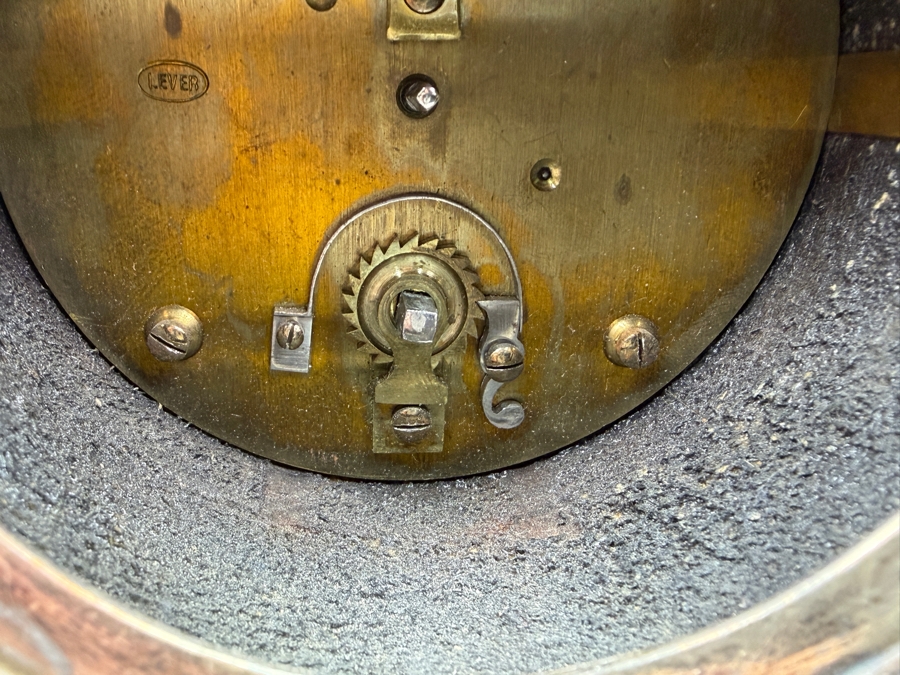 Antique Tortoiseshell And Sterling Balloon Mantle Clock - Needs Servicing 9'H X 5'W [Photo 11]