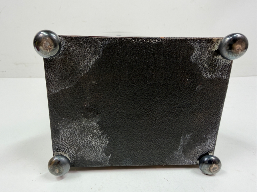 Antique Tortoiseshell And Sterling Balloon Mantle Clock - Needs Servicing 9'H X 5'W [Photo 14]