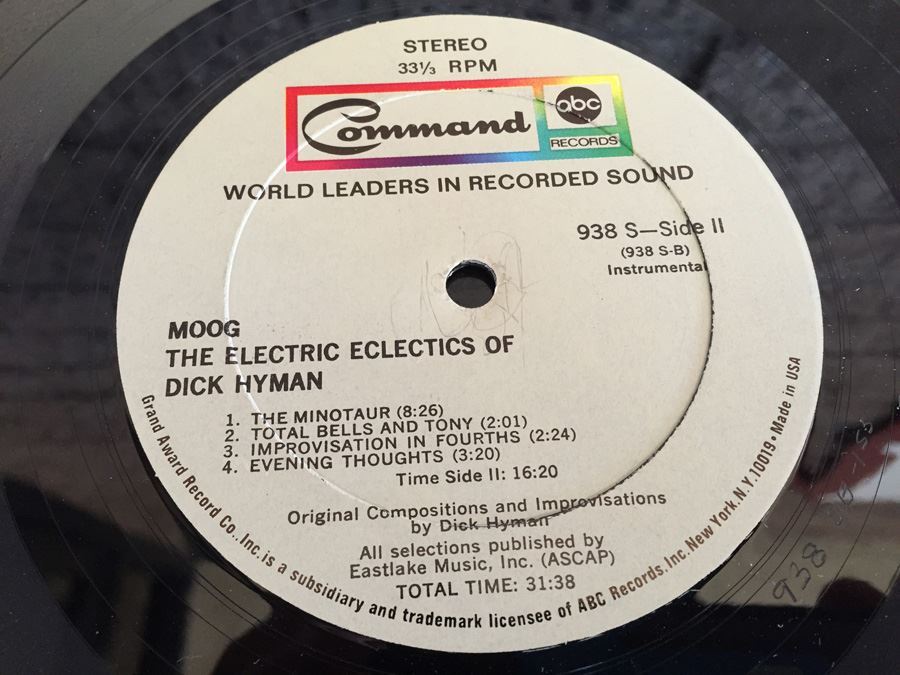 Dick Hyman ‎- Moog - The Electric Eclectics Of Dick Hyman - Command ‎- COM 938-S [Photo 8]