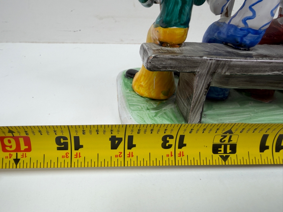 Original Signed Menorah Ceramic Sculpture By Dino Bencini With COA Made In Italy 14'W x 6'H [Photo 13]