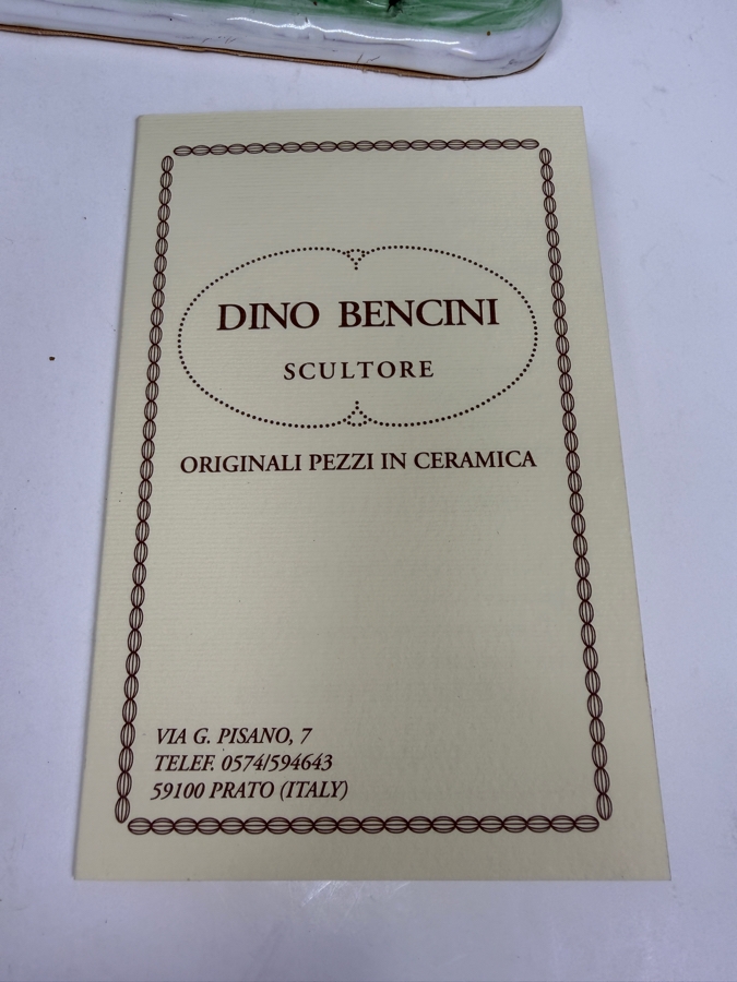 Original Signed Menorah Ceramic Sculpture By Dino Bencini With COA Made In Italy 14'W x 6'H [Photo 9]