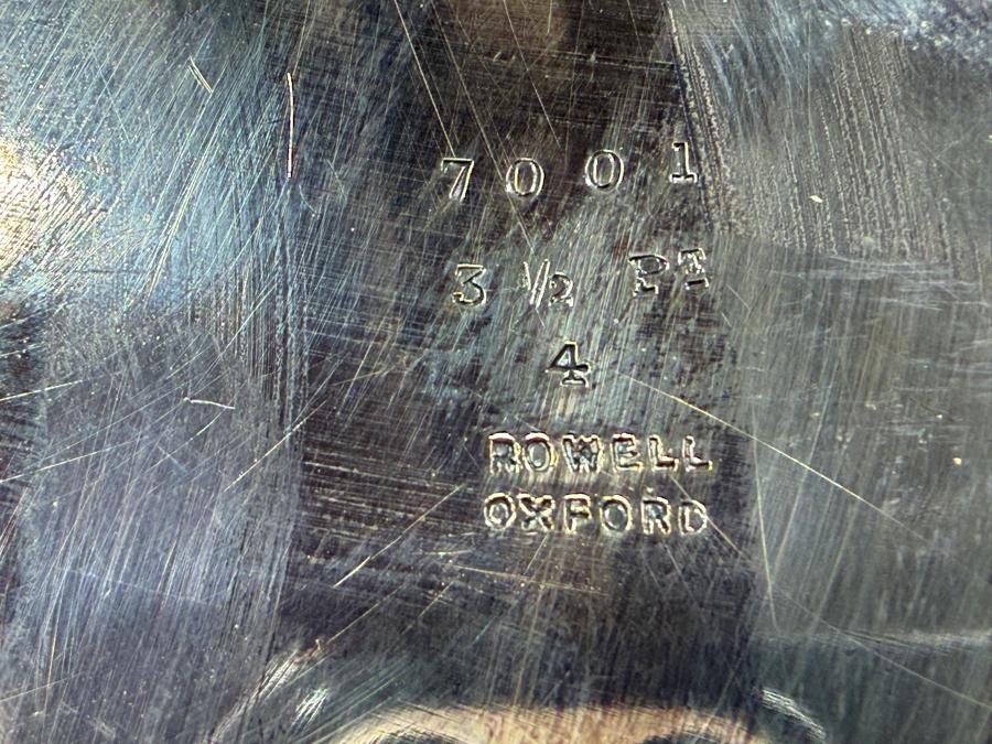 Antique Silver Plated Rowell Oxford Tea Kettle With Warmer Stand And Burner 12.5'H [Photo 5]