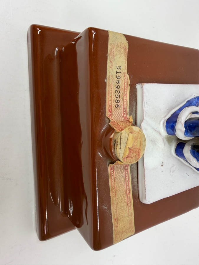 Italian Ceramic Art Sculpture Bourbon Whiskey Trophy Celebrating Skiing Excellence And A Toast To Kentucky's Famous Firsts 12'H [Photo 12]