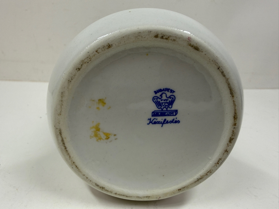 Vintage Hand-Painted Hungarian Porcelain Vase 8'H
 [Photo 4]