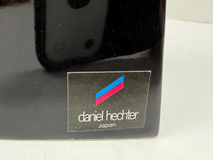Daniel Hechter Black Ceramic Vase From Japan 6.5'H [Photo 6]