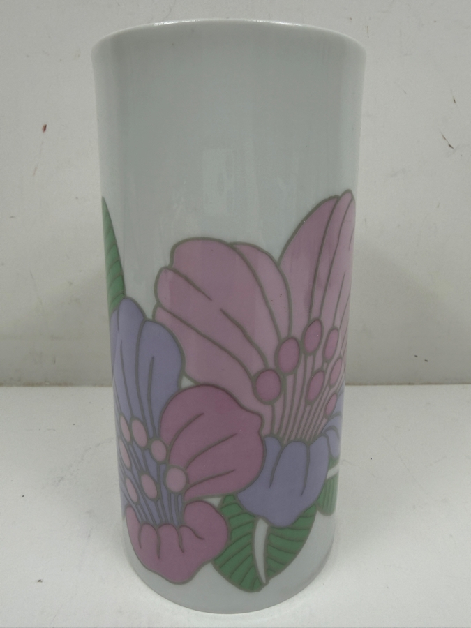 Vintage Rosenthal Studio Line Irish Spring Pattern Porcelain Vase Designed By Rosemonde Nairac In The 1970s 7.5'H
 [Photo 3]
