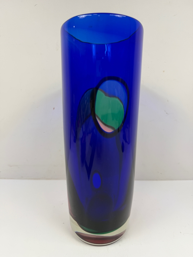 Large Murano Carnevale Art Glass Vase by Vetreria Archimede Seguso Italy 1980s 6.75'W X 11.25'H Purchased For $1,266 [Photo 7]