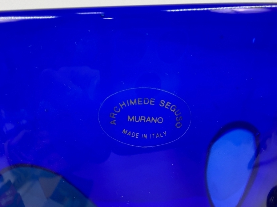 Large Murano Carnevale Art Glass Vase by Vetreria Archimede Seguso Italy 1980s 6.75'W X 11.25'H Purchased For $1,266 [Photo 5]