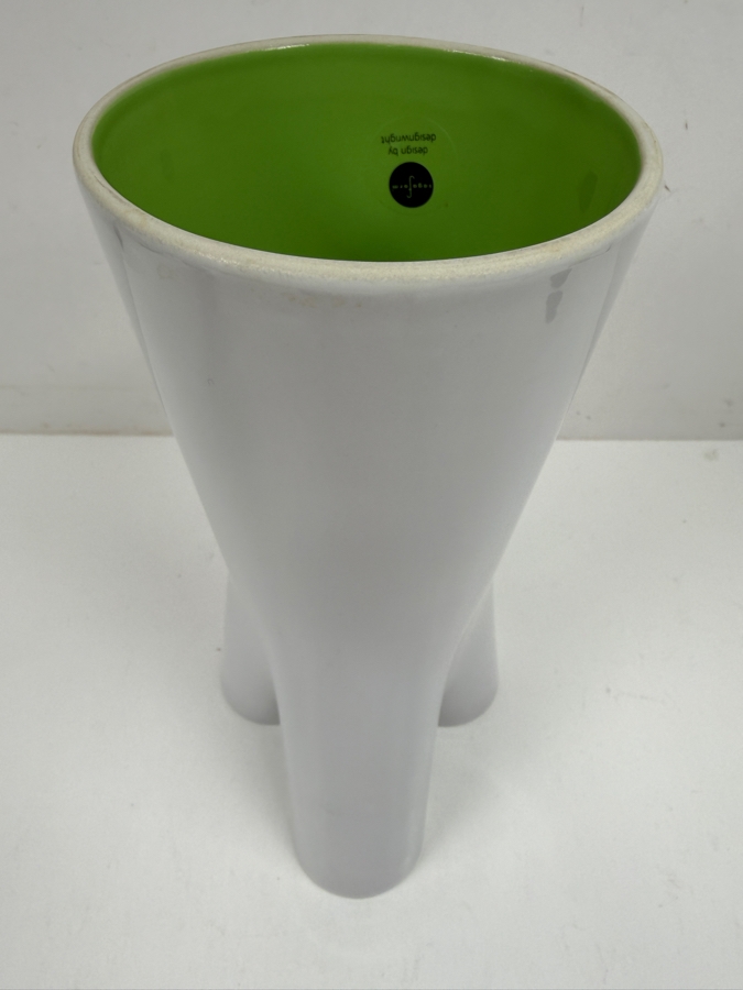 White Porcelain Sagaform Multifunctional Vase/Candleholder Designed By Jon Eliasson 10'H
 [Photo 4]