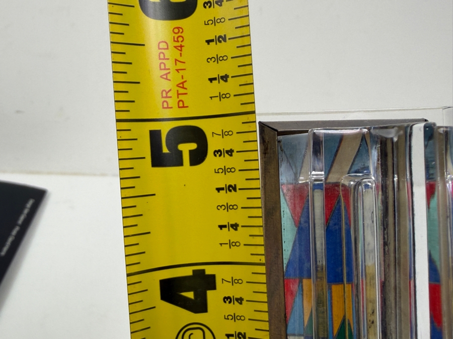 Limited Edition Daum Judaica Mezuzah Designed By Israeli Artist Yaacov Agam Made in Israel 5'H [Photo 13]