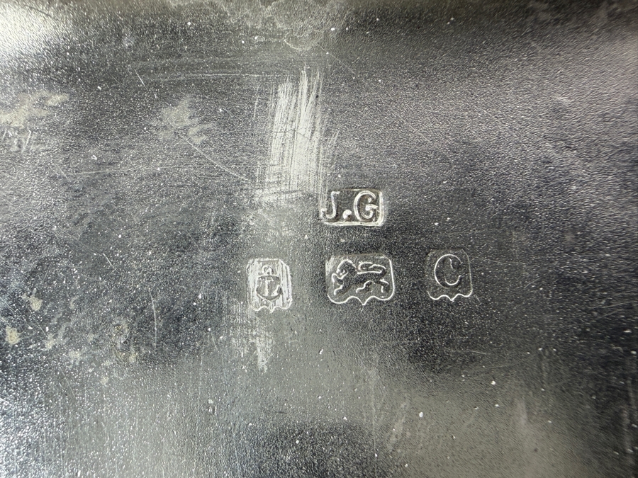 Antique Sterling Silver Monogrammed ANH Cigarette Or Card Case - Hinge Needs Repair 92.6g [Photo 5]