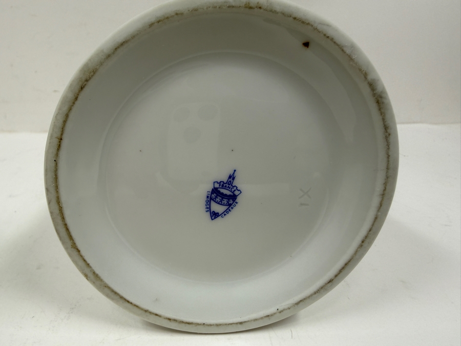 Lot Of (3) Vintage French Limoges Porcelain Items Including Footed Bowl, Plate and Coffee Pot - See Photos for Details [Photo 11]