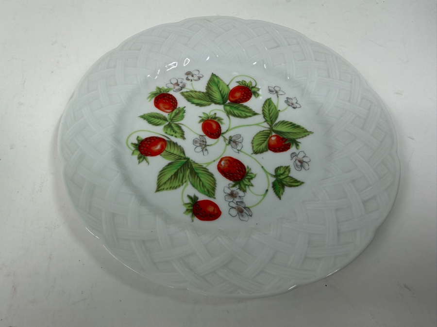 Lot Of (3) Vintage French Limoges Porcelain Items Including Footed Bowl, Plate and Coffee Pot - See Photos for Details [Photo 8]