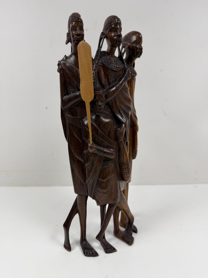 Vintage Hand-Carved African Tribal Sculpture 11'H [Photo 2]