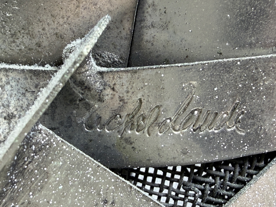 Vintage Michel Laude 'Etain' Pewter Metal Brutalist Knight Warrior Sculpture 7.5'H [Photo 7]