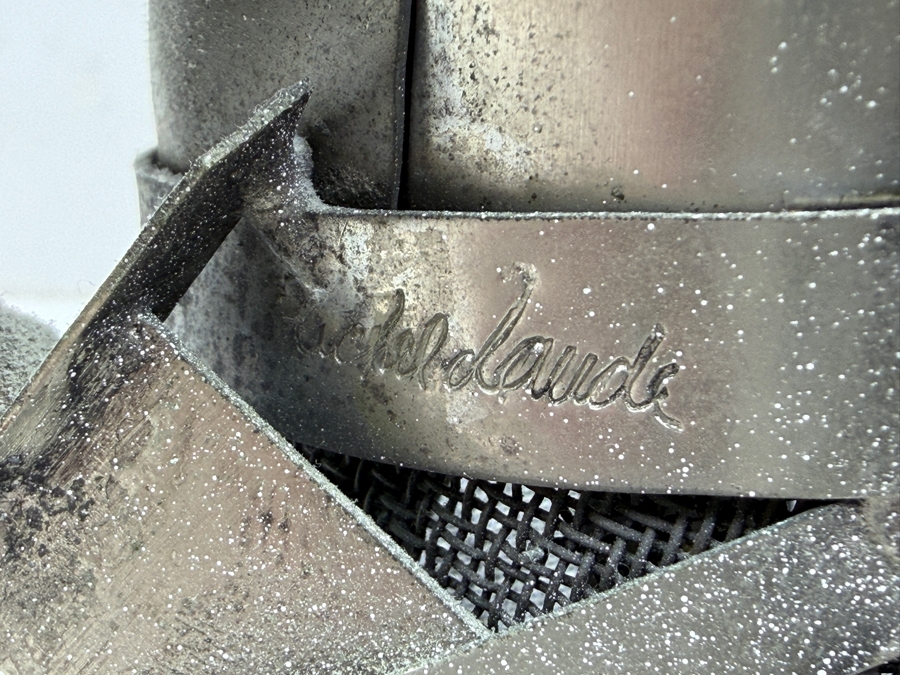 Vintage Michel Laude 'Etain' Pewter Metal Brutalist Knight Warrior Sculpture 7.5'H [Photo 10]