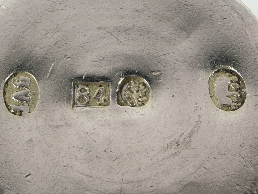 Antique Imperial Russian 84 Zolotnik 875 Silver Hand Engraved Vodka Beaker Or Kiddush Cup 2'H 38.1g $96 Silver Melt Value [Photo 5]