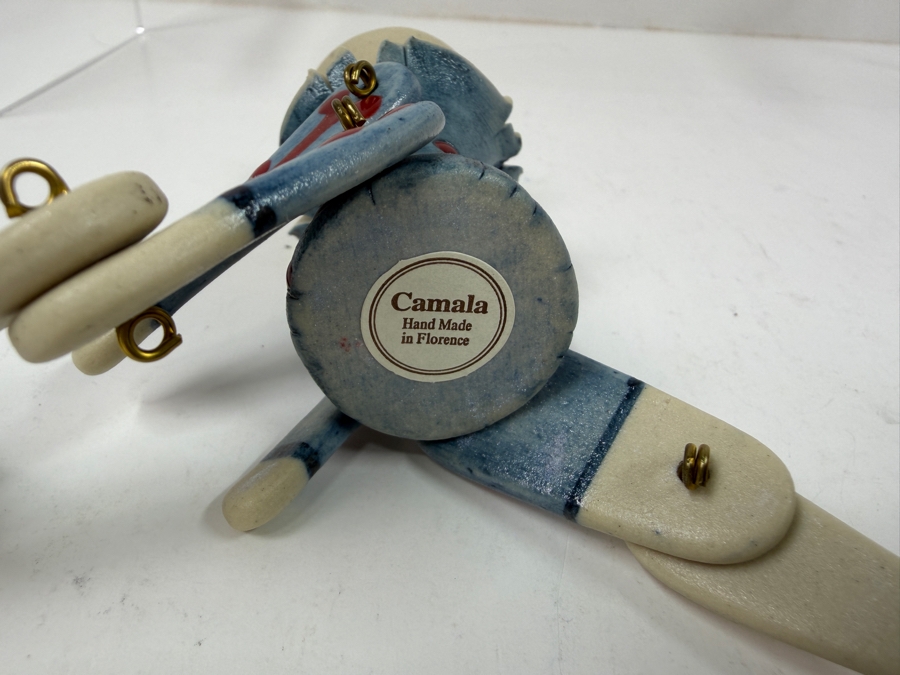 Rare Vintage Ceramic Articulated Marionette Pinocchio Figurine With Metal Joints Hand Made In Florence, Italy 6'L [Photo 4]