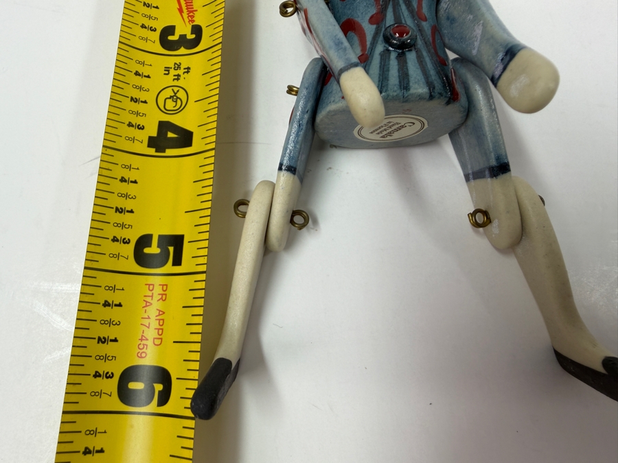 Rare Vintage Ceramic Articulated Marionette Pinocchio Figurine With Metal Joints Hand Made In Florence, Italy 6'L [Photo 5]