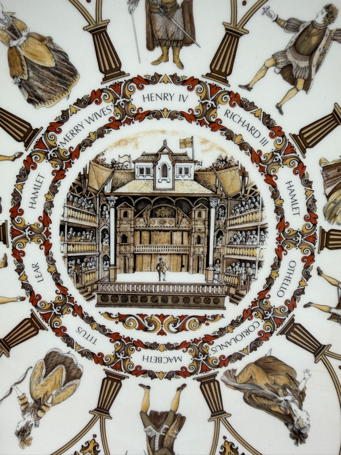 Vintage Wedgwood Of Etruria Collector's Plate Titled 'Shakespeare Characters - All The World's A Stage' 10'W [Photo 3]