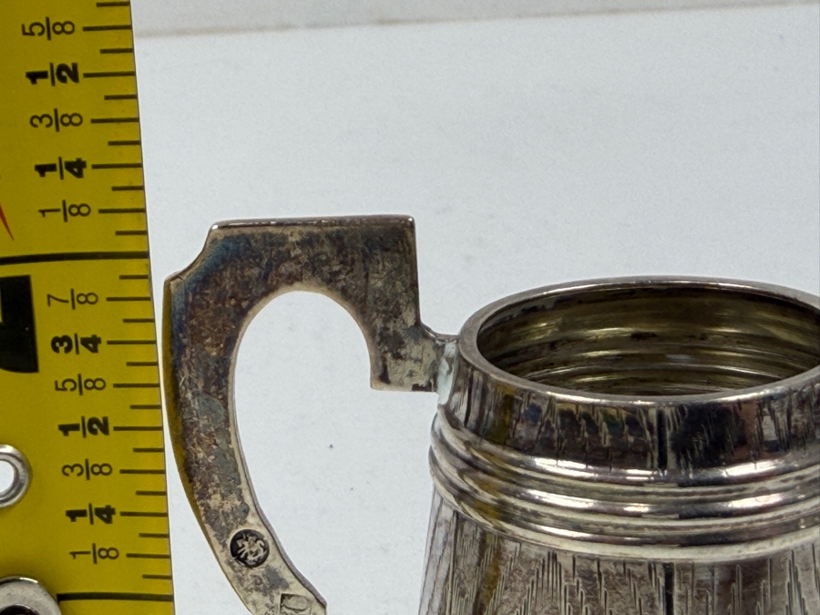 Pair Of Small Russian Silver 84 (87.5% Silver) Handled Cups 2.125'H 66.3g $167 Silver Melt Value [Photo 8]