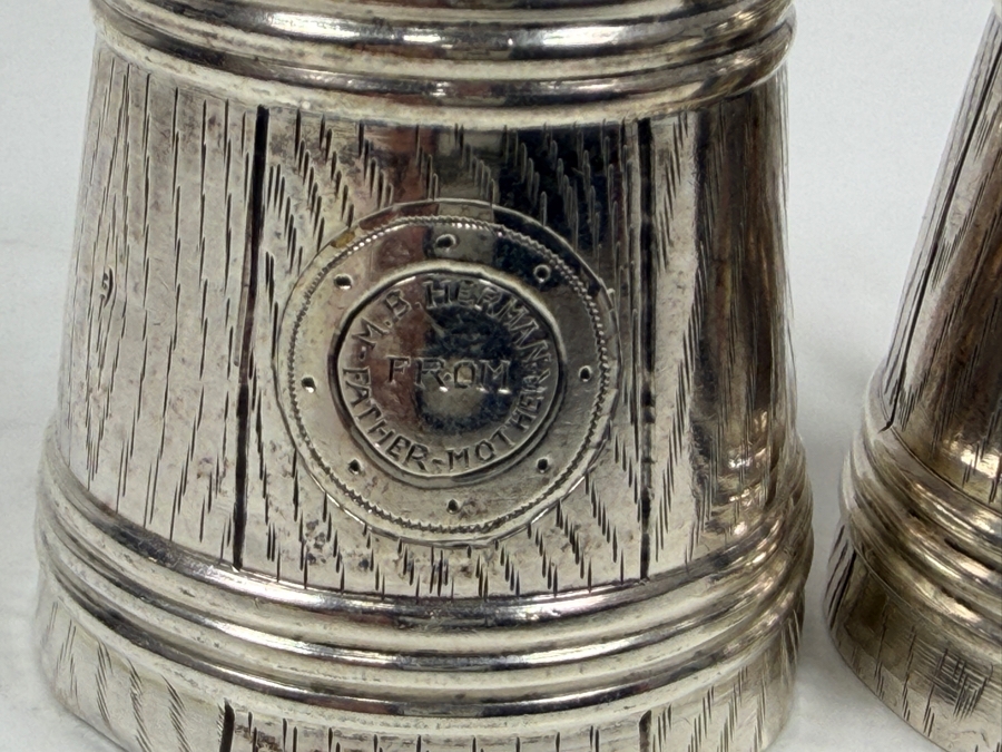 Pair Of Small Russian Silver 84 (87.5% Silver) Handled Cups 2.125'H 66.3g $167 Silver Melt Value [Photo 4]