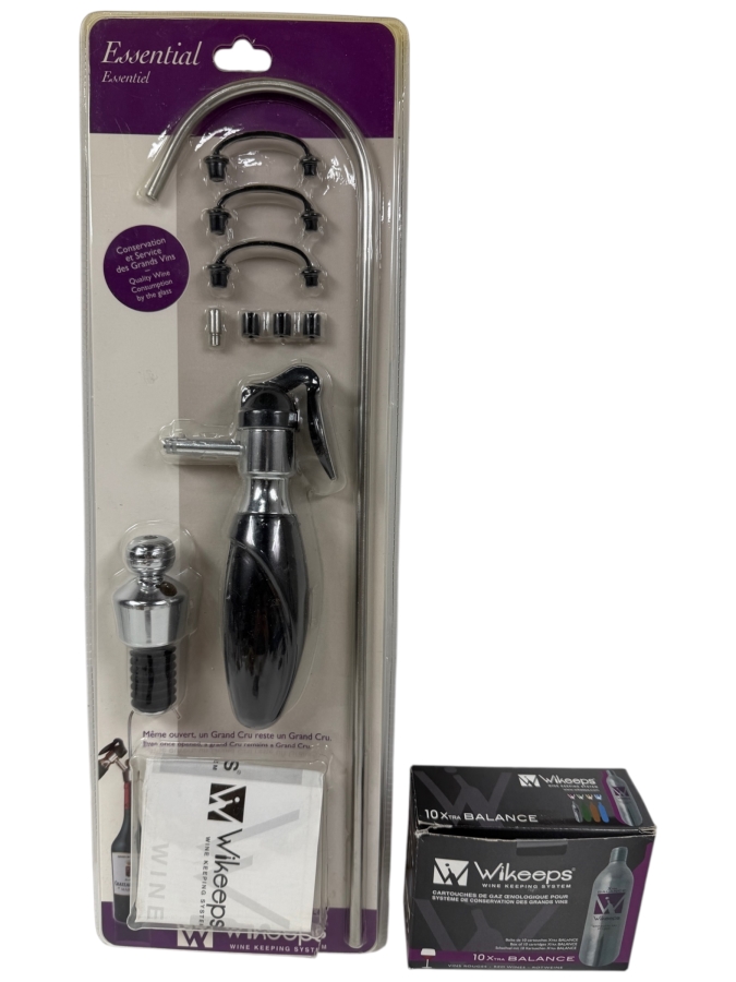 Wikeeps Essential Kit - Professional-Grade Wine Pouring And Preservation System 