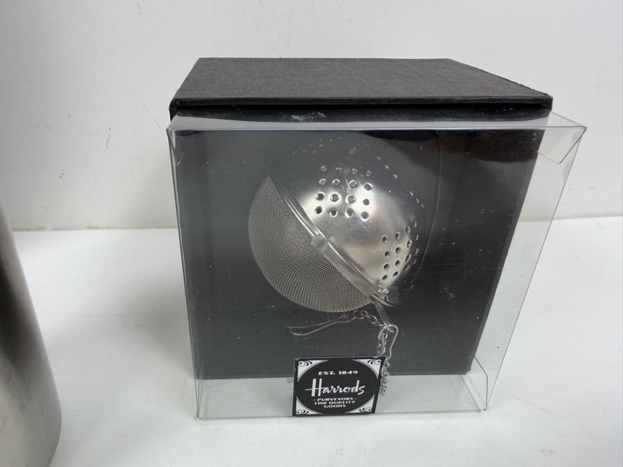 Collection Of Vintage Barware And Cocktail Tools Including Dunhill Bullet-Shaped Cocktail Shaker, Cork Lift Set And Tea Infuser From Harrods [Photo 6]