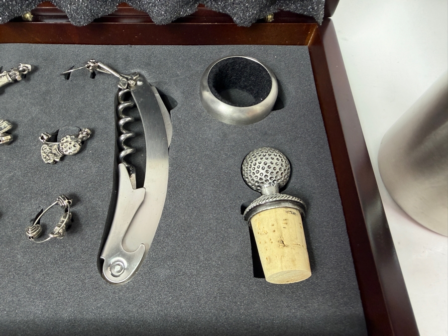 Collection Of Vintage Barware And Cocktail Tools Including Dunhill Bullet-Shaped Cocktail Shaker, Cork Lift Set And Tea Infuser From Harrods [Photo 4]