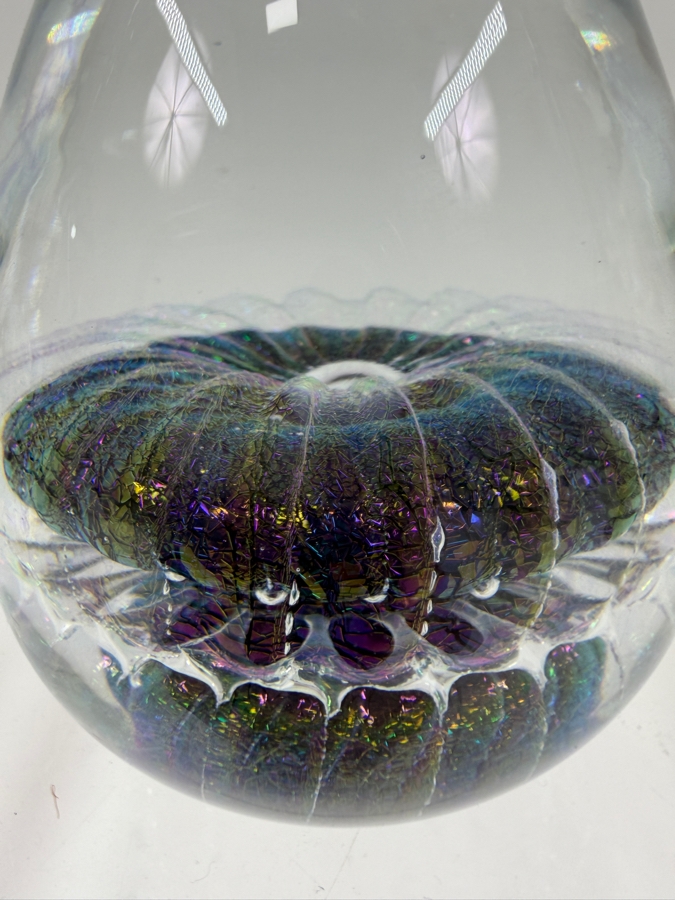 Signed Vintage Art Glass Paperweight By Brian Maytum 4'H
 [Photo 2]