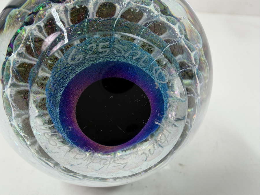 Signed Vintage Art Glass Paperweight By Brian Maytum 4'H
 [Photo 7]