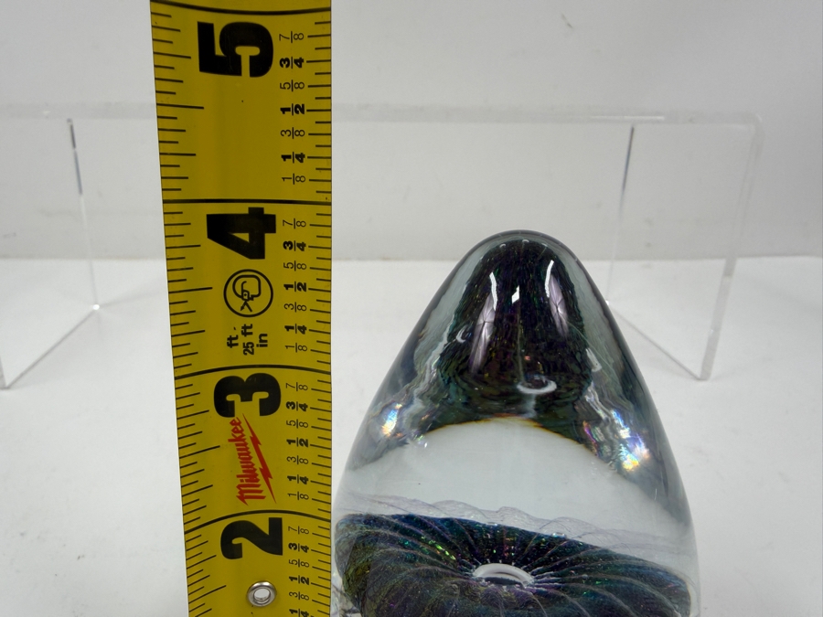 Signed Vintage Art Glass Paperweight By Brian Maytum 4'H
 [Photo 8]