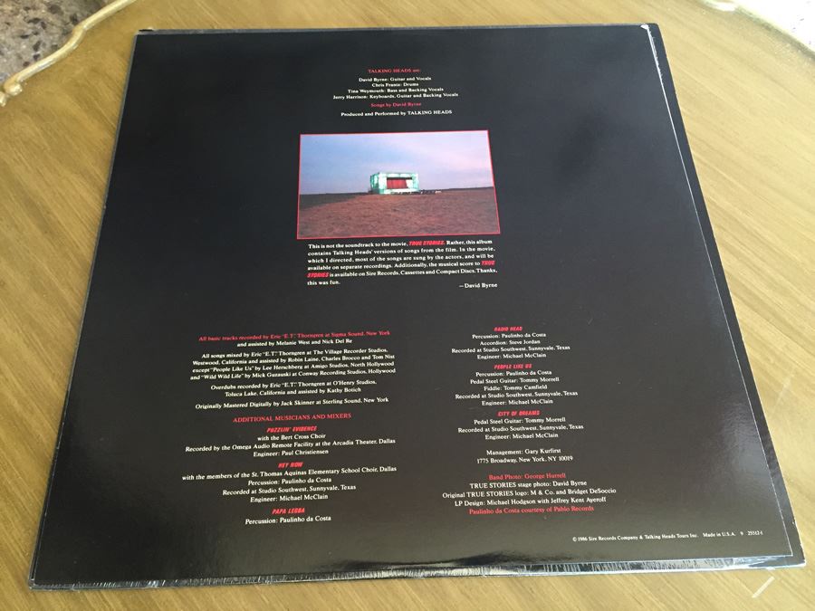 Talking Heads ‎- True Stories - Sire ‎- 1-25512 [Photo 4]