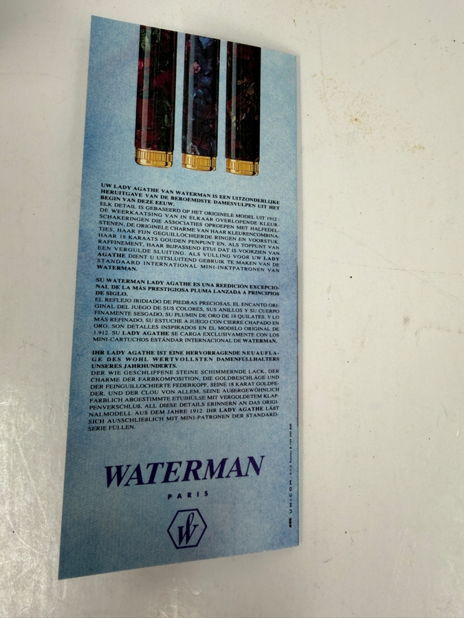 Waterman Lady Agathe Fountain Pen With Solid 18K Gold Nib [Photo 11]