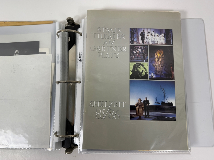 Just Added - Elliot Palay Opera Tenor Scrap Book Featuring Opera Memorabilia, Photographs, Opera Programs, Artwork & More - See Photos For Sample - David Hockney Signed Opera Poster In This Sale Was Personalized To Elliot
 [Photo 6]