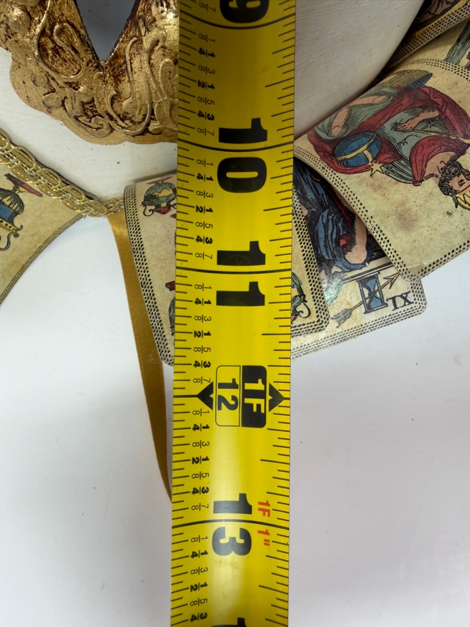 Venetian Jolly Donna Tarot Mask Handcrafted By Doris Urtro Made In Venice 13'W x 13'H [Photo 7]