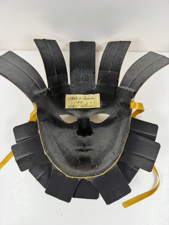 Venetian Jolly Donna Tarot Mask Handcrafted By Doris Urtro Made In Venice 13'W x 13'H [Photo 5]